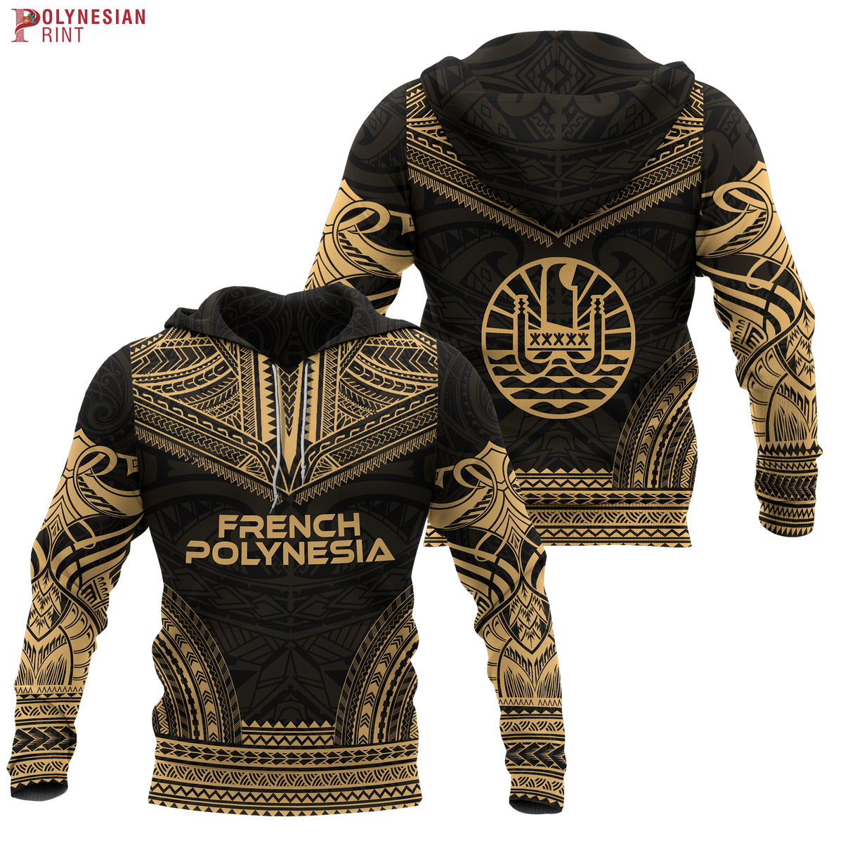French Polynesia Gold Chief Hoodie - Polynesian Pride