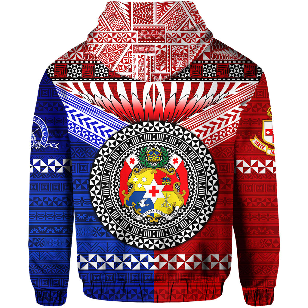 Kolisi Tonga College Atele and Tupou College Toloa Zip Hoodie Together Unique LT8 - Polynesian Pride