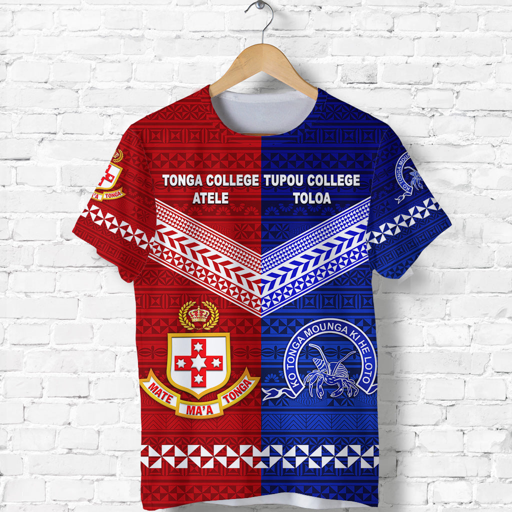 Kolisi Tonga College Atele And Tupou College Toloa T Shirt Together Original LT8 - Polynesian Pride