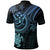 Kosrae Custom Polo Shirt Blue Turtle - Polynesian Pride