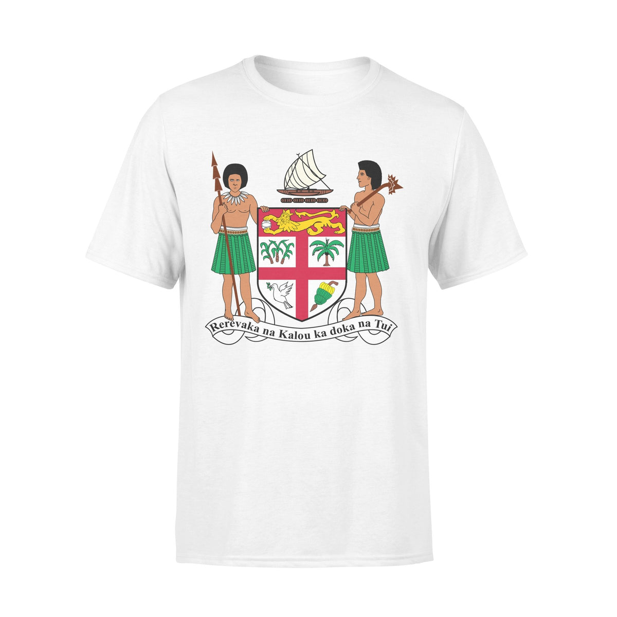 Fiji T Shirt Fijian Coat of Arm - Polynesian Pride