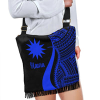 Nauru Boho Handbag - Blue Polynesian Tentacle Tribal Pattern - Polynesian Pride