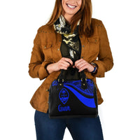Guam Shoulder Handbag - Blue Polynesian Tentacle Tribal Pattern - Polynesian Pride