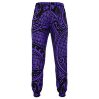 Polynesian Maori Lauhala Violet Joggers - Polynesian Pride