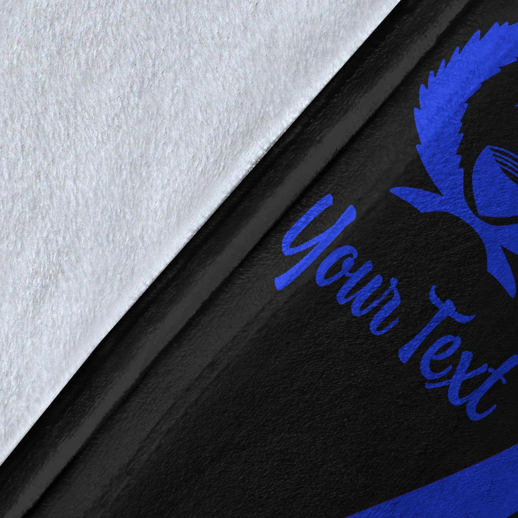 Pohnpei Custom Personalised Premium Blanket - Blue Polynesian Tentacle Tribal Pattern - Polynesian Pride