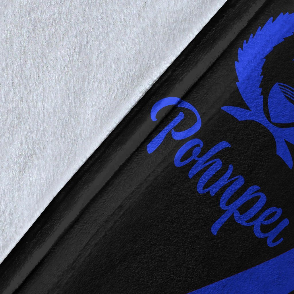 Pohnpei Premium Blanket - Blue Polynesian Tentacle Tribal Pattern - Polynesian Pride