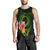 Cook Islands Polynesian Custom Personalised Men's Tank Top - Floral With Seal Flag Color - Polynesian Pride