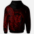 Niue Hoodie Custom Polynesian Pattern Style Red Color - Polynesian Pride