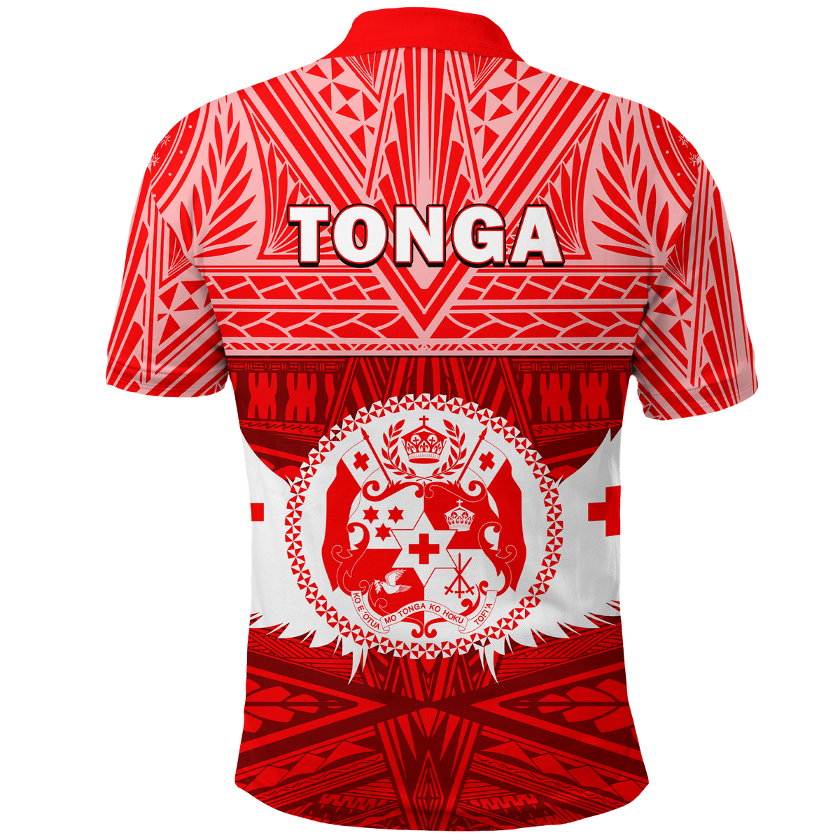 Tonga Rugby Mate Maa Tonga Tapa Pattern Polo Shirt LT2 - Polynesian Pride