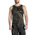 Palau Polynesian Custom Personalised Men's Tank Top - Gold Tribal Wave - Polynesian Pride