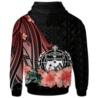 Samoa Custom Hoodie Red Polynesian Hibiscus Pattern Style - Polynesian Pride
