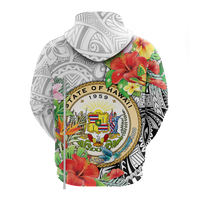 Custom Hawaii Hibiscus Kanaka Polynesia Hoodie LT2 - Polynesian Pride