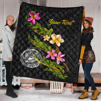 American Samoa Polynesian Custom Personalised Quilt - Plumeria Tribal - Polynesian Pride