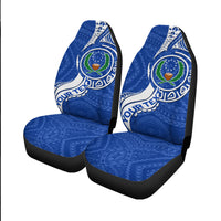 (Custom Personalised) Pohnpei Car Seat Covers - Micronesia Pride Blue - LT12 - Polynesian Pride