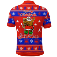 Samoa Christmas Maunia Le Kilisimasi Santa Polynesia Tatoo Polo Shirt LT2 - Polynesian Pride