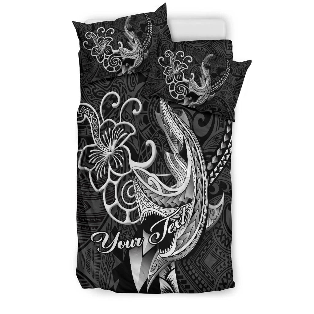 (Custom Personalised) Polynesian Shark Tattoo Hawaii Tribal Bedding Set - LT12 - Polynesian Pride