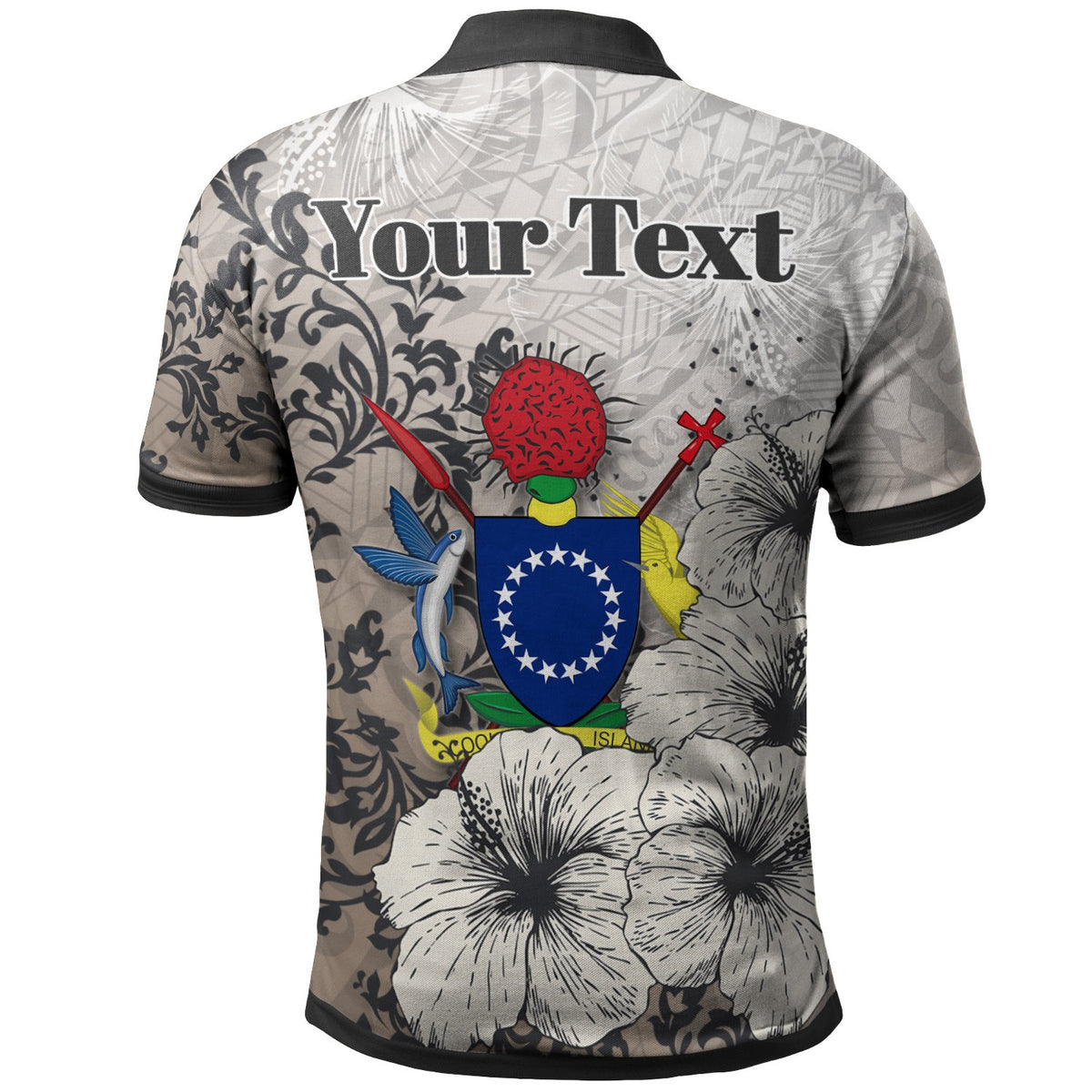 Cook Islands Polo Custom Vintage Luxury Floral Style - Polynesian Pride