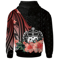 Samoa Hoodie Red Polynesian Hibiscus Pattern Style - Polynesian Pride
