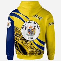 Niue Zip Hoodie Symmetrical Lines - Polynesian Pride