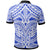 Fiji All Over Polo Shirt FiJi Coat Of Arm (Blue) - Polynesian Pride