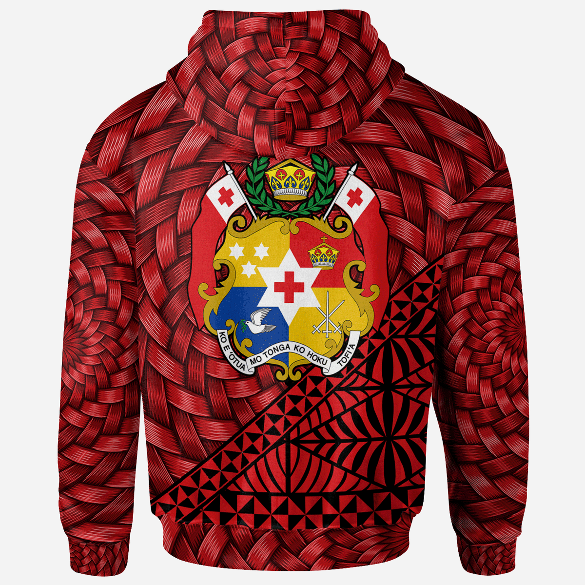 Tonga Zip Hoodie Vaini Tapa Patterns With Bamboo - Polynesian Pride