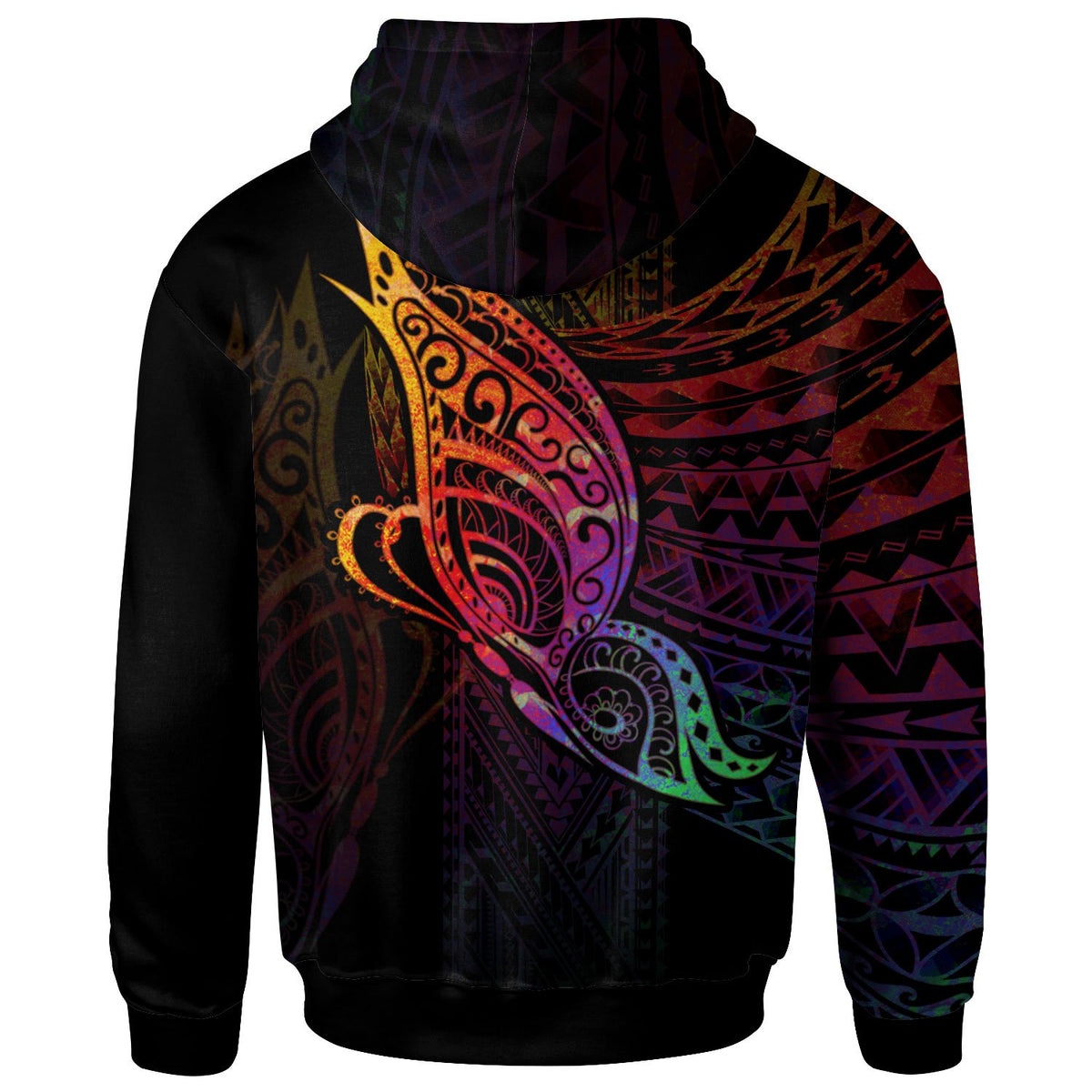 Tokelau Hoodie Butterfly Polynesian Style - Polynesian Pride