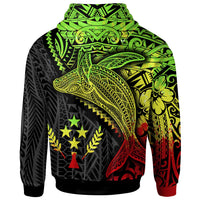 Kosrae Hoodie Humpback Whale & Coat of Arms Reggae - Polynesian Pride