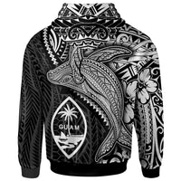 Guam Hoodie Humpback Whale & Coat of Arms White - Polynesian Pride