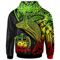 Samoa Hoodie Humpback Whale & Coat of Arms Reggae - Polynesian Pride