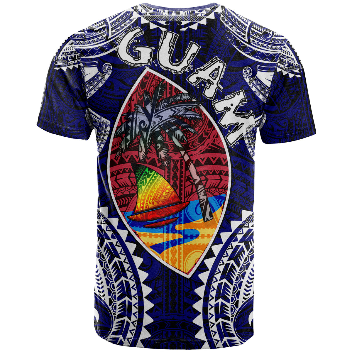 Guam T Shirt Custom Guam Independence Day Wish You A Very Happy Independence Day With Polynesian Patterns LT10 - Polynesian Pride