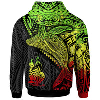 New Caledonia Hoodie Humpback Whale & Coat of Arms Reggae - Polynesian Pride