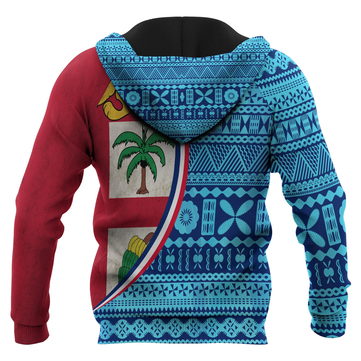 Fiji Hoodie Tapa Pattern - Polynesian Pride