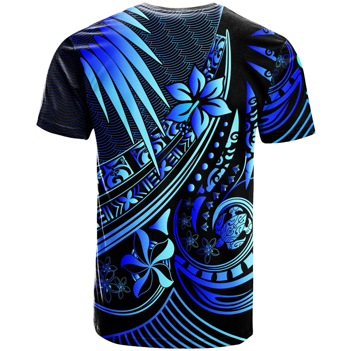 Niue T Shirt The Flow Of The Ocean Blue - Polynesian Pride