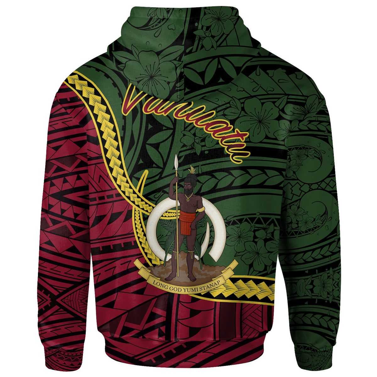 Vanuatu Hoodie Shefa Seal of Vanuatu Polynesian Patterns - Polynesian Pride