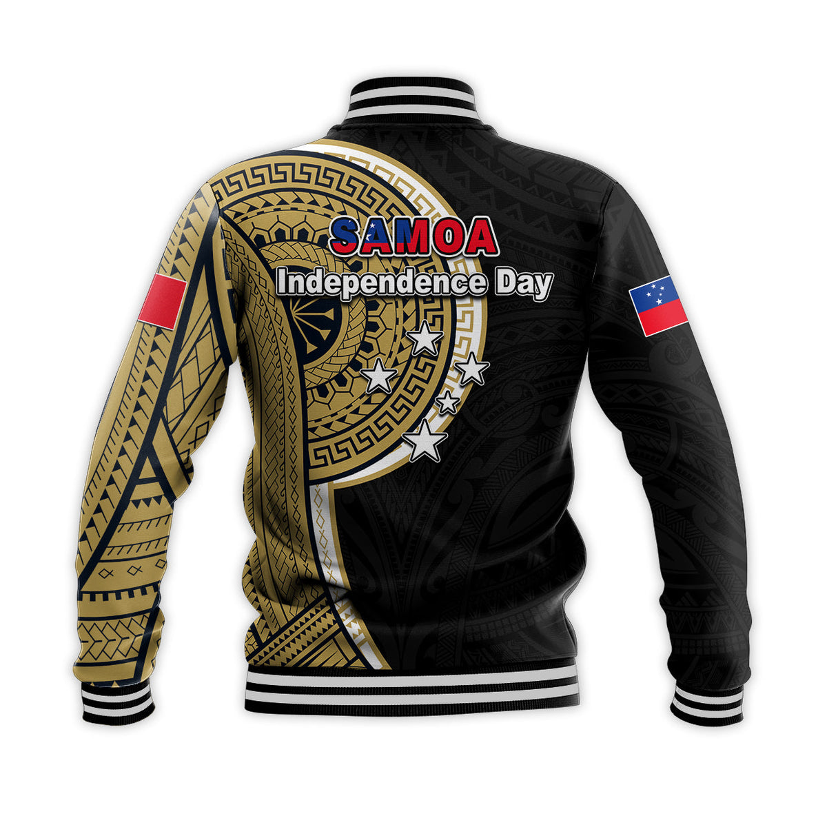 Samoa Independence Day Tribal Tattoo Baseball Jacket No.2 LT6 - Polynesian Pride