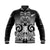 (Custom Personalised) New Zealand Rugby Baseball Jacket - Maori Haka Black style LT6 Unisex Black - Polynesian Pride