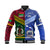 (Custom Personalised) Samoa And Vanuatu Baseball Jacket Together LT8 Unisex Blue - Polynesian Pride