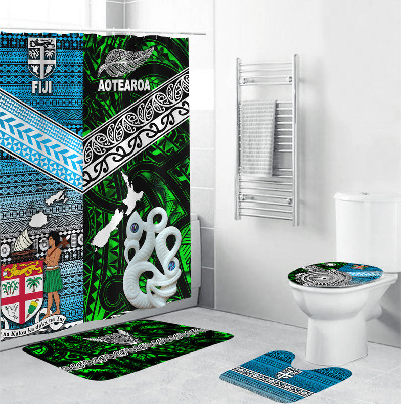 New Zealand And Fiji Bathroom Set Together - Green LT8 Green - Polynesian Pride