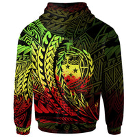 Samoa Zip Hoodie Custom Reggae Wings Style - Polynesian Pride