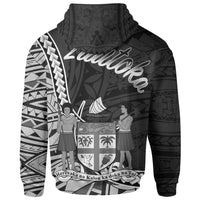 Fiji Zip Hoodie Lautoka Seal of Fiji Polynesian Patterns - Polynesian Pride