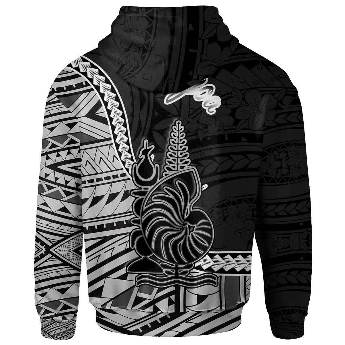 New Caledonia Islands Hoodie Ouegoa Seal of New Caledonia Polynesian Patterns - Polynesian Pride