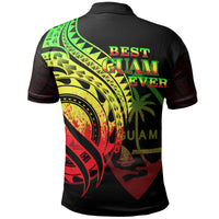 Guam Polo Shirt Reggae Color Polynesian Patterns Best Guam Ever - Polynesian Pride