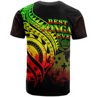 Tonga T Shirt Reggae Color Polynesian Patterns Best Tonga Ever - Polynesian Pride