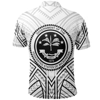 Federated States of Micronesia Polo Shirt Federated States of Micronesia Seal Tribal Patterns - Polynesian Pride