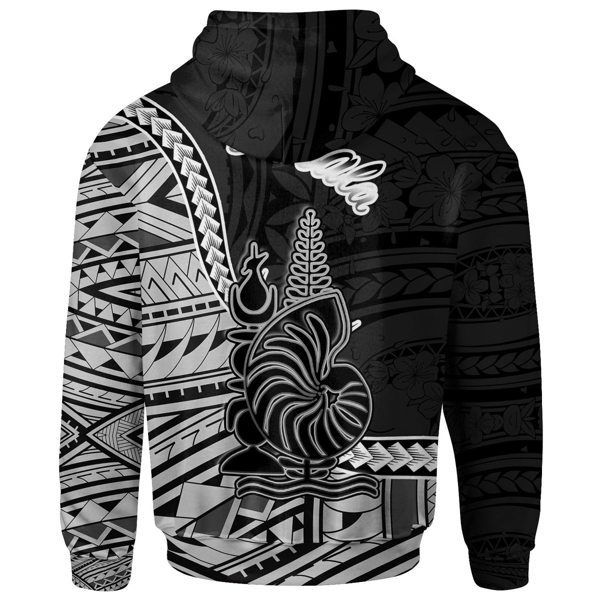 New Caledonia Islands Hoodie Canala Seal of New Caledonia Polynesian Patterns - Polynesian Pride