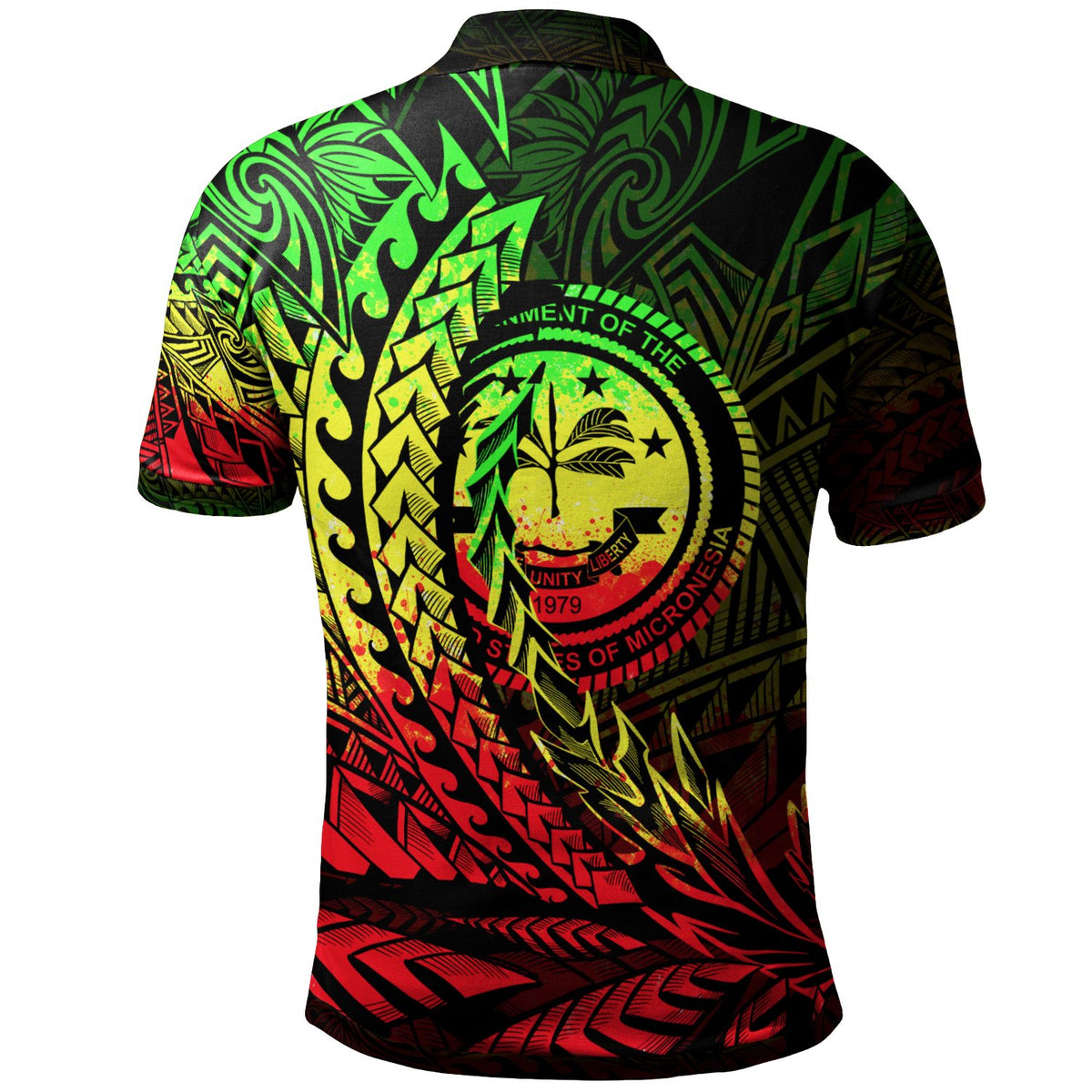 Federated States of Micronesia State Polo Shirt Reggae Custom Wings Style - Polynesian Pride