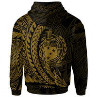 Samoa Hoodie Custom Gold Wings Style - Polynesian Pride