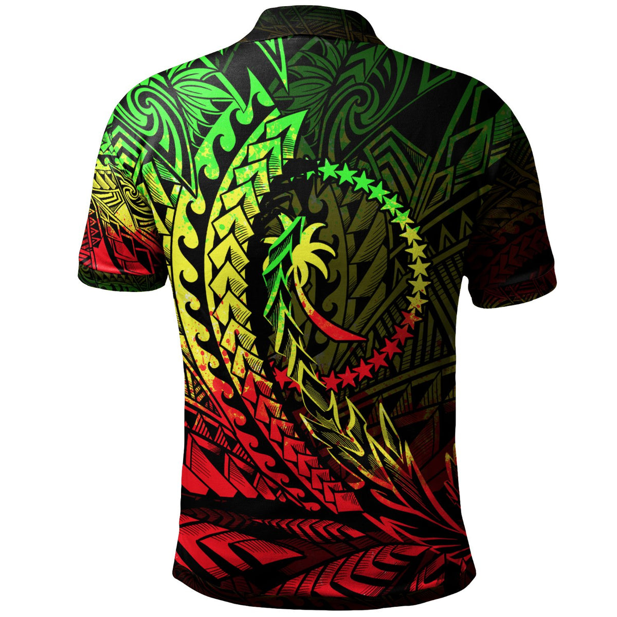 Chuuk State Polo Shirt Reggae Custom Wings Style - Polynesian Pride