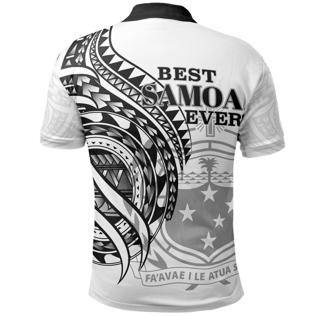 Samoa Polo Shirt Black Color Polynesian Patterns Best Samoa Ever - Polynesian Pride