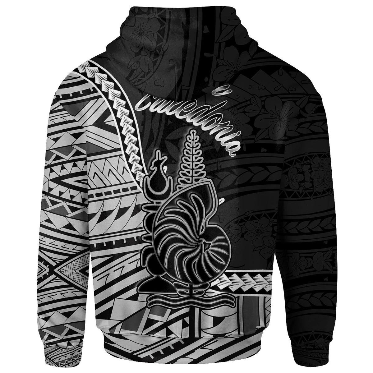 New Caledonia Islands Zip Hoodie New Caladonia Seal of New Caledonia Polynesian Patterns - Polynesian Pride